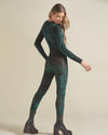 Women's Green Full Bodysuit | Emerald Tiger