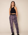 Lavender Leopard ULTRA SOFT Faux Fur Sweatpants | Women's