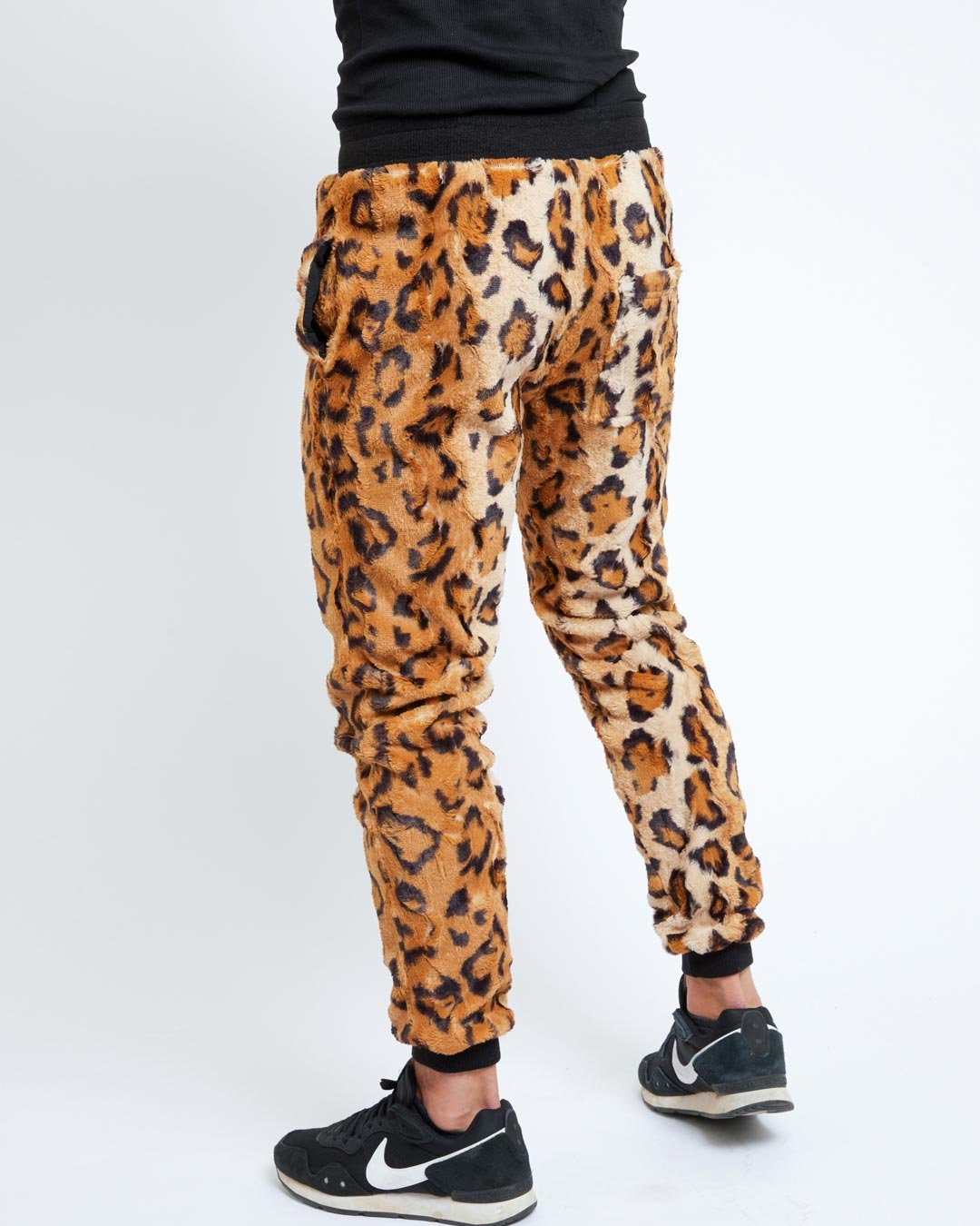 Men's Designer Sweatpants | Tan Cheetah