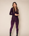 Women's Purple Full Bodysuit | Violet Leopard