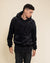 Classic Men's Fur Hoodie | Slate Black Leopard