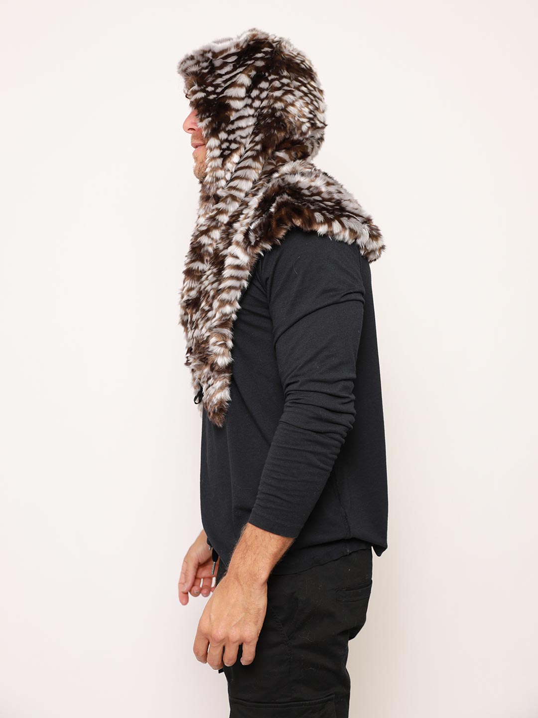 Viper Faux Fur Shawl on Male Model