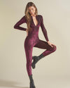 Women's Red Full Bodysuit | Ruby Leopard