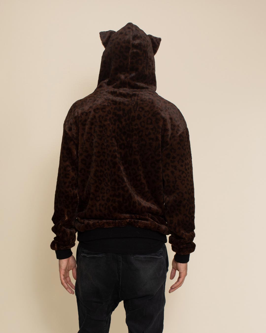 Mahogany Jaguar Classic ULTRA SOFT Faux Fur Hoodie | Men's