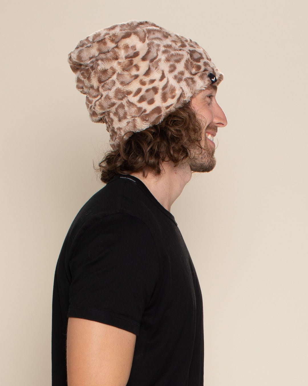 Strawberry Leopard ULTRA SOFT Faux Fur Beanie | Men's