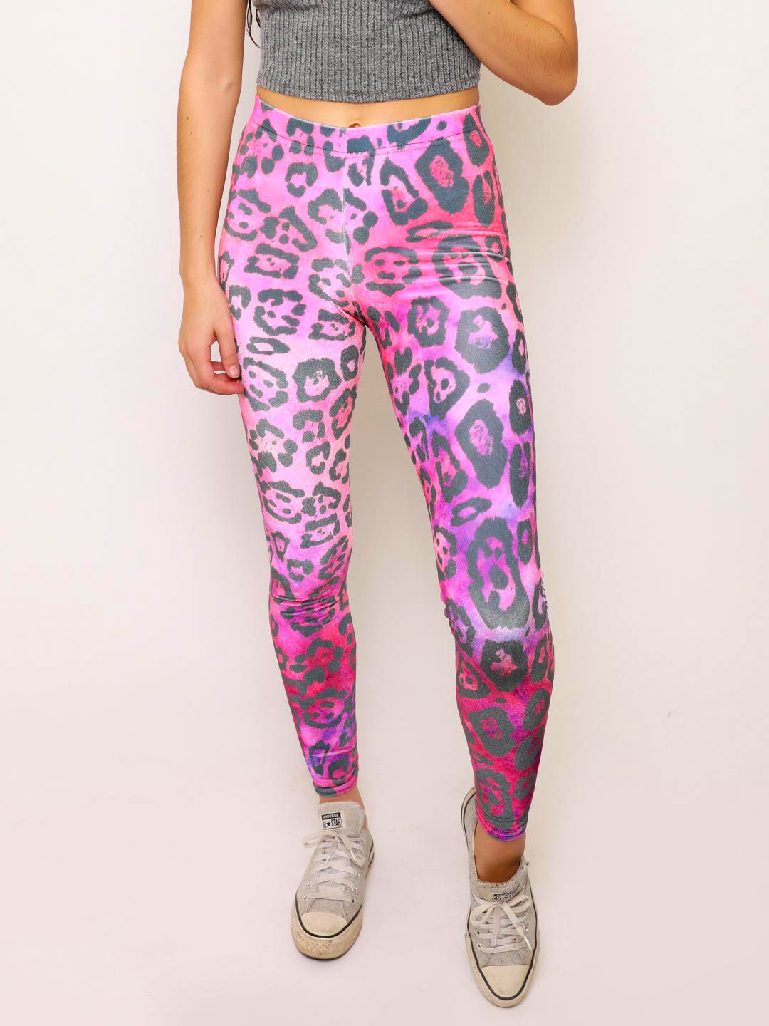 Oaxaca Jaguar Velvet Leggings on Female