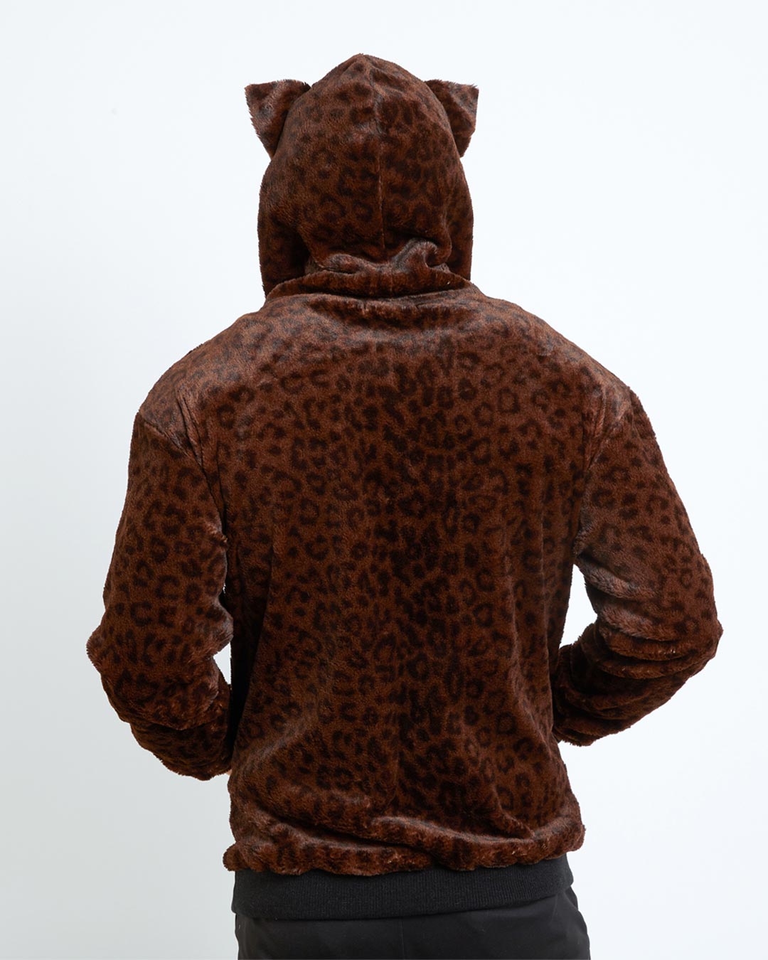 Mahogany Jaguar Classic ULTRA SOFT Faux Fur Hoodie | Men's