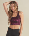 Ruby Leopard Burnout Velvet Crop Tank Top | Women's