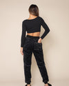 Women's Lounge Pants | Slate Black Leopard