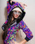 Neon Disco Kitty Classic ULTRA SOFT Faux Fur Onesie | Women's