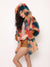 American Swallow Hooded Faux Fur Coat