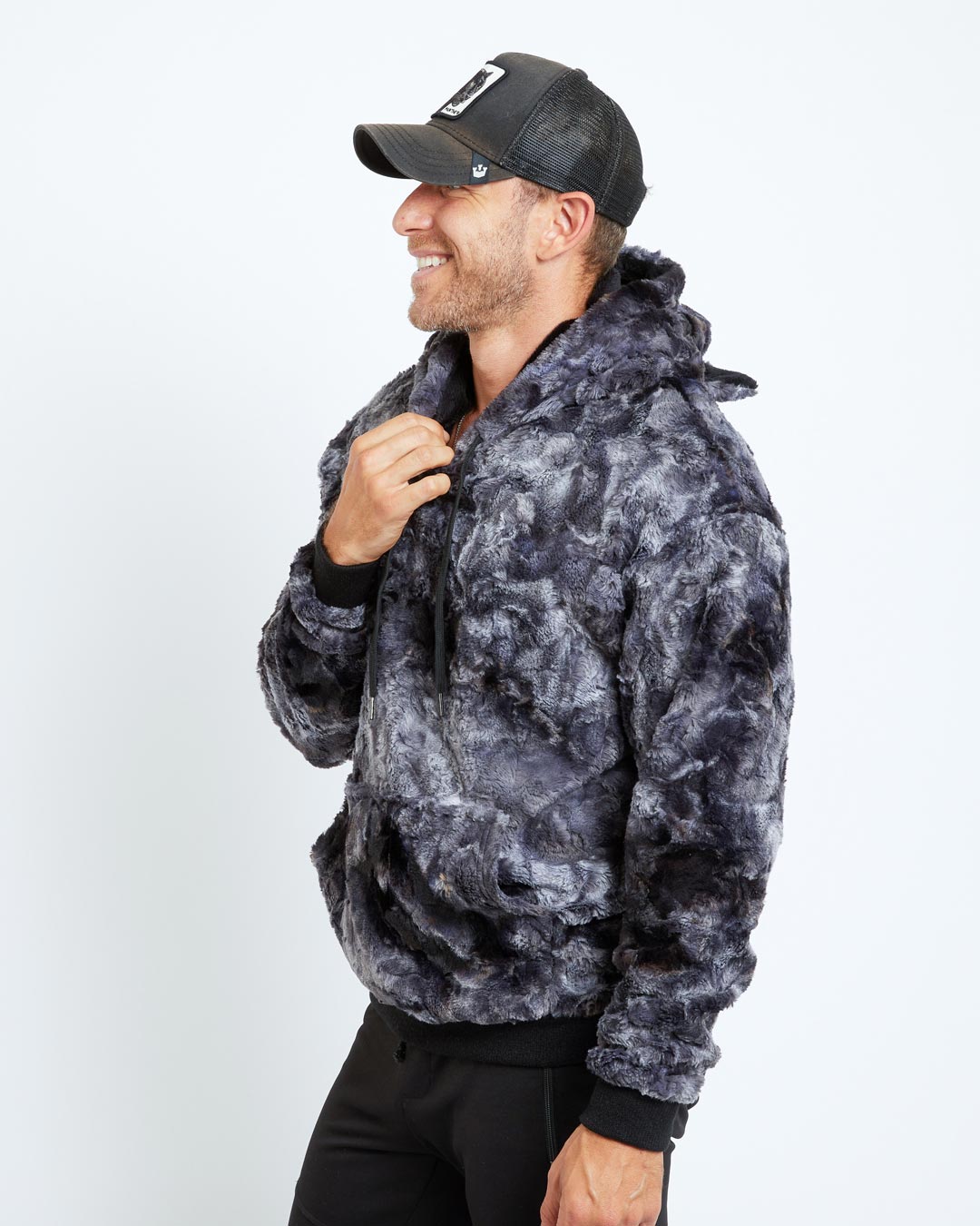 Shark Classic Ultra Soft Faux Fur Hoodie | Men's