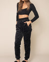 Women's Lounge Pants | Slate Black Leopard