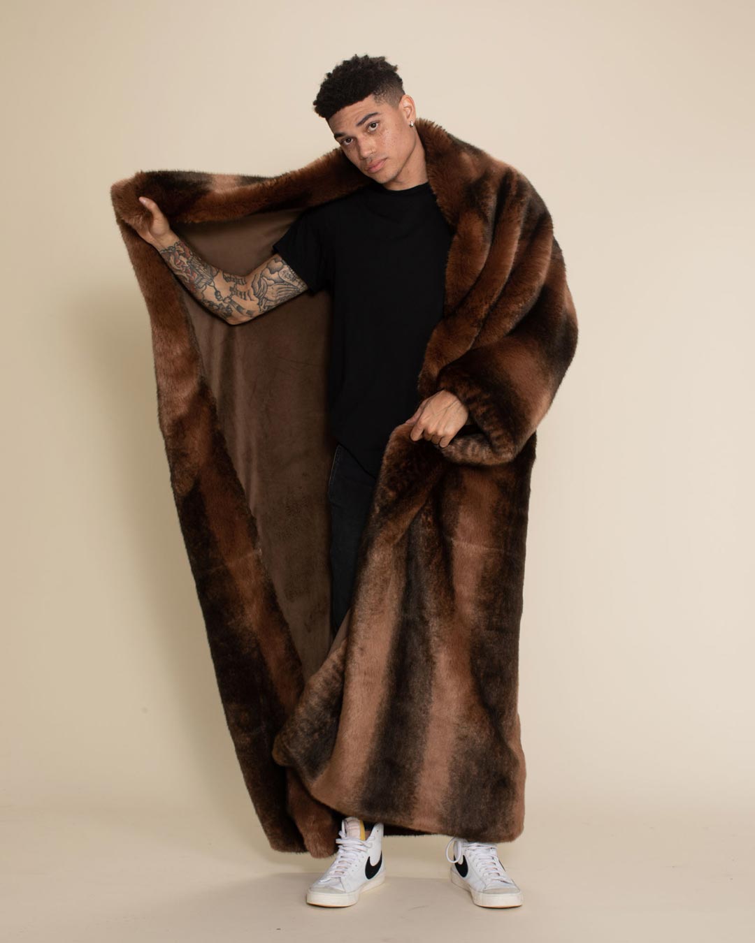 Mink Fur throw over Coat hot