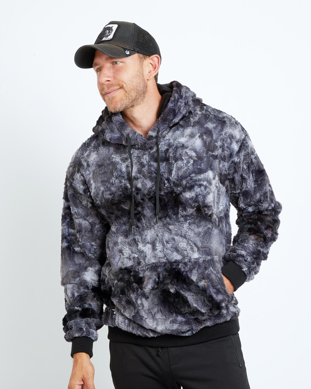 Shark Classic Ultra Soft Faux Fur Hoodie | Men's