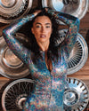 Women's Metallic Bodysuit Full | Holographic Snakeskin