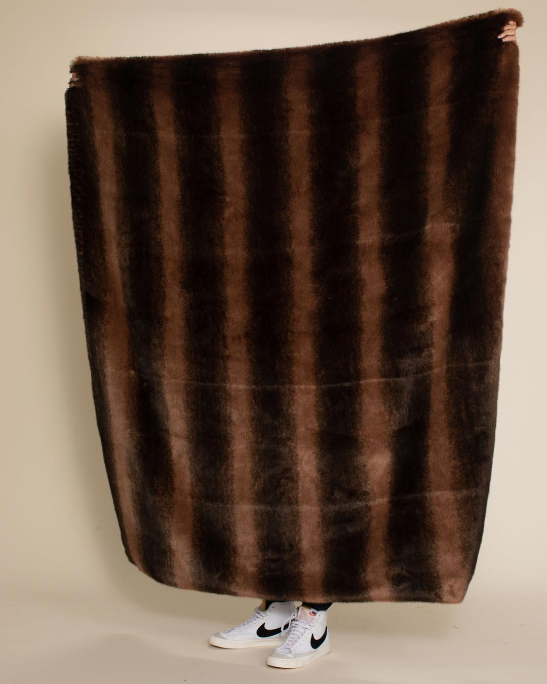 Brown Chinchilla Faux Fur Throw