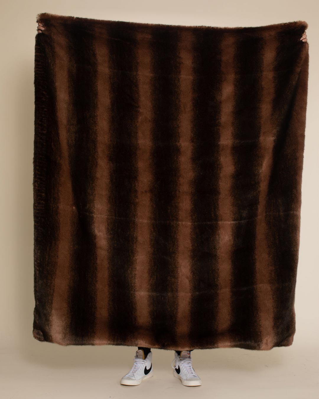 Brown Chinchilla Faux Fur Throw