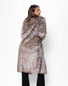 Women's Long Faux Fur Coat | Dire Wolf