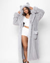 Classic Women's Luxury Grey Robe | Silver Fox