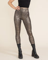 Women's Metallic Leggings | Bronze Python