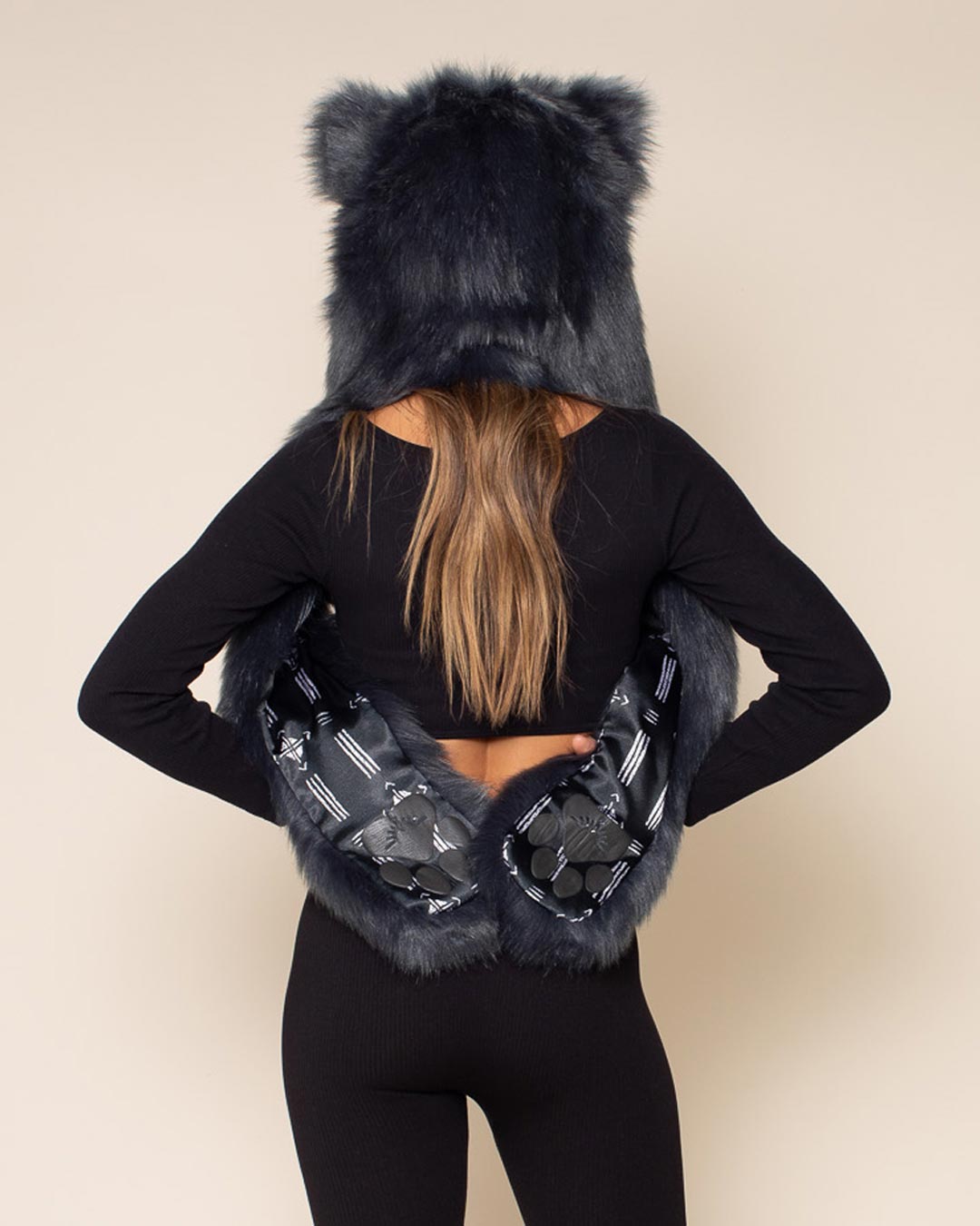 Moroccan Blue Wolf Collector Edition Faux Fur Hood | Women's