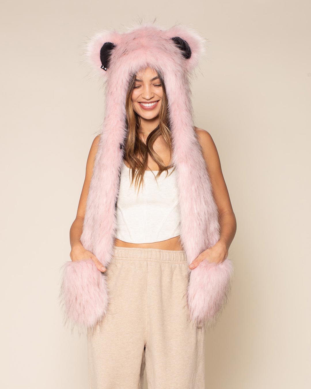 Blush Bear Collector Edition Faux Fur Hood | Women's