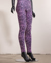 Women's Velvet Leggings | Pink Leopard