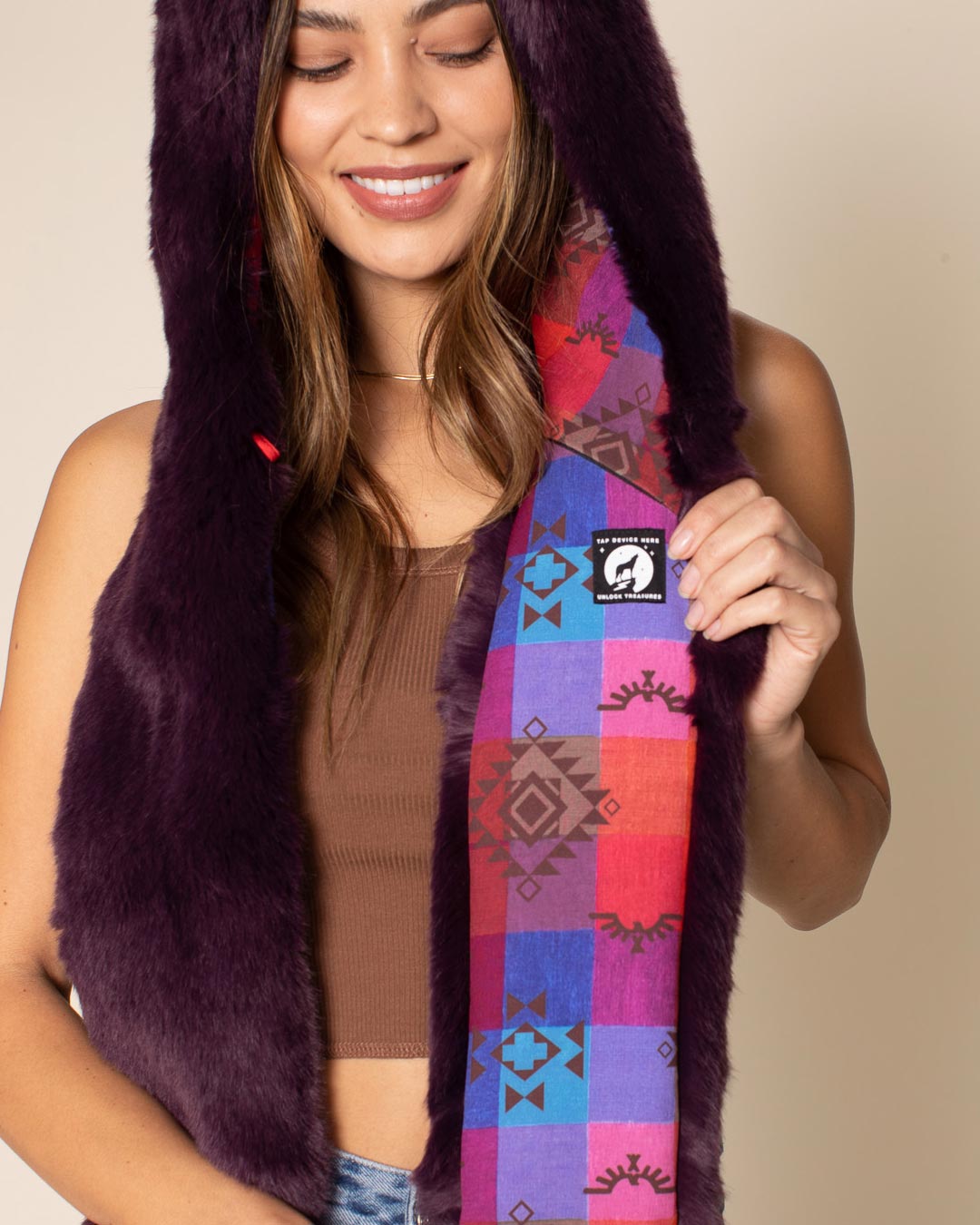 Tartan Kitty Luxe Collector Edition Faux Fur Hood | Women's