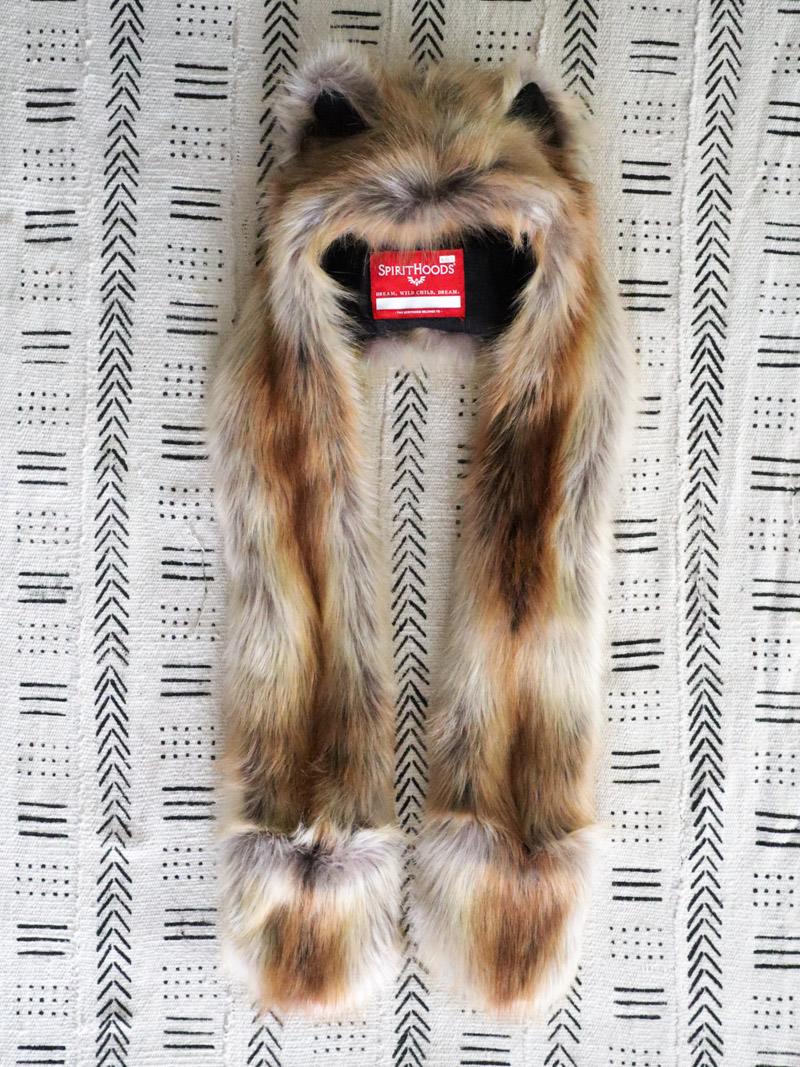 Kids Red Fox Faux Fur SpiritHood