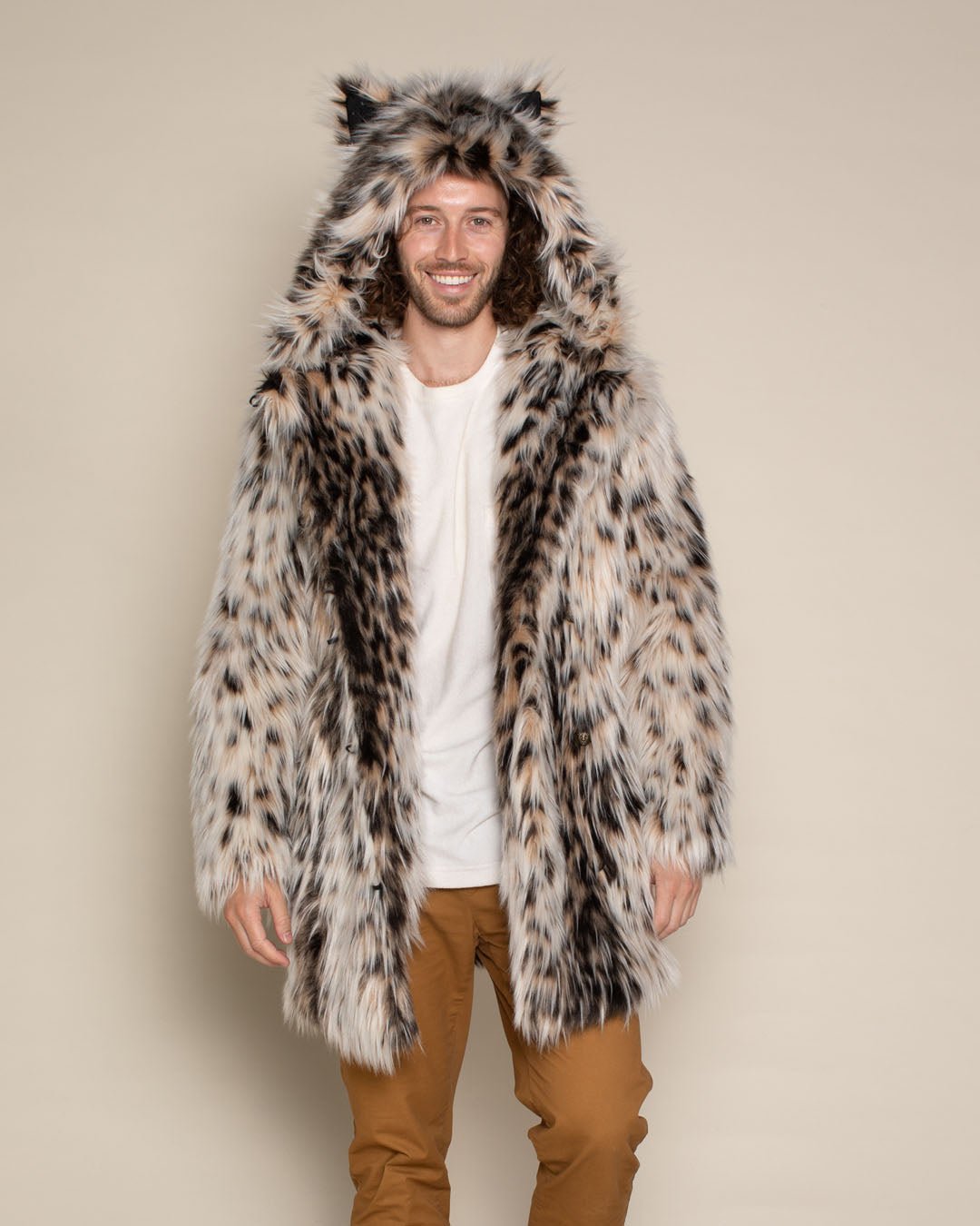 Heavy faux fur coat fashion