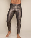 Men's Metallic Leggings | Bronze Python