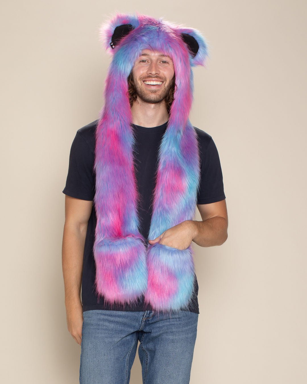 Cotton Candy Bear Collector Edition Faux Fur Hood | Men's