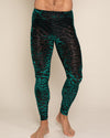 SpiritHoods-Designer-Burnout-Velvet-Festival-Fashion-Green-Animal-Print-Tiger-Men's-Leggings-Unisex