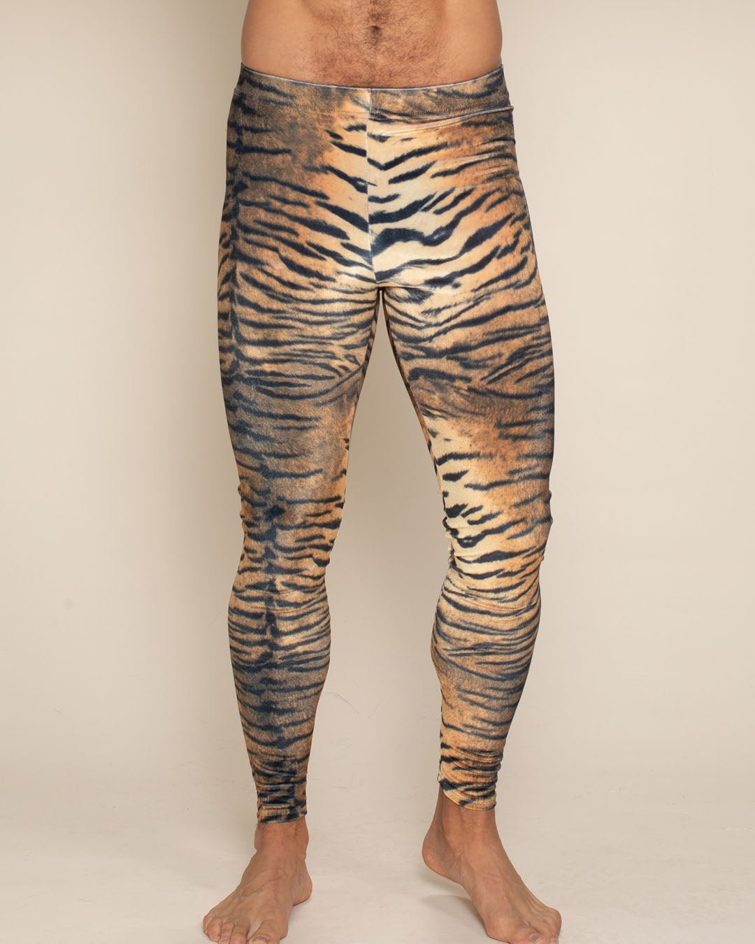 SpiritHoods-Mens-Leggings-Stretch-Velvet-Faux-Tiger-Print-Designer-Mens-Leggings