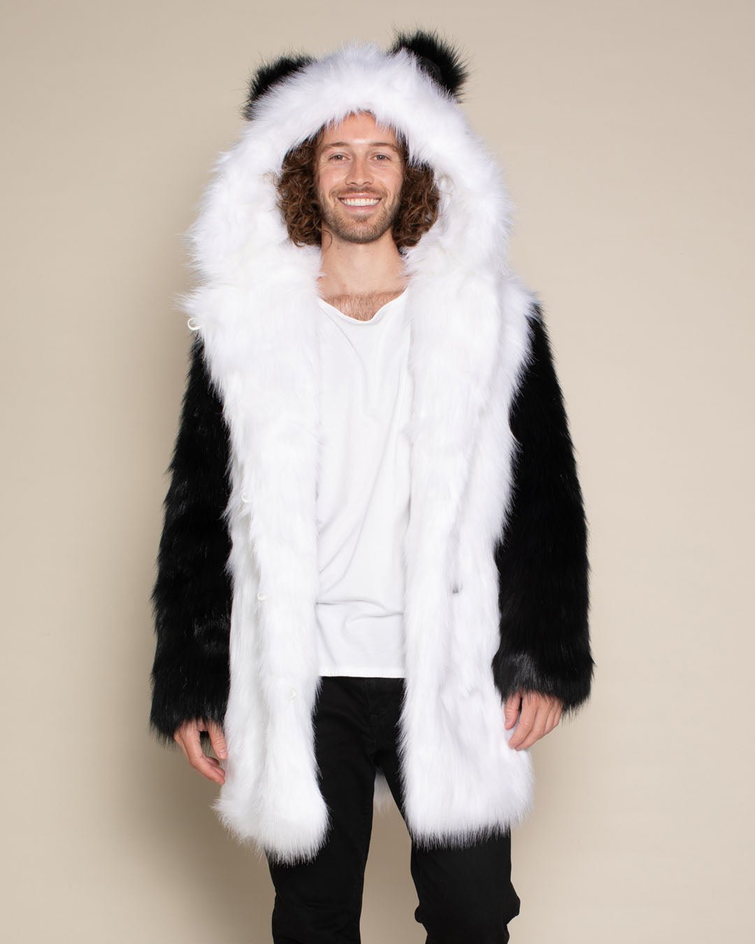 Panda fur jacket best sale