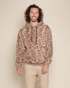 Classic Men's Fur Hoodie | Tan Leopard