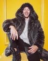 Hooded Men's Faux Fur Coat | Mackenzie River Wolf