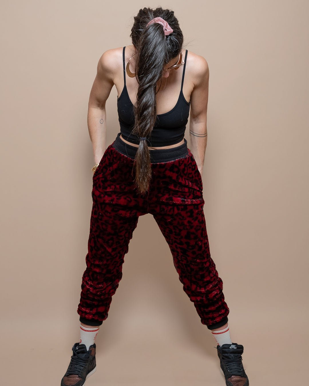 Women's Lounge Pants | Red Burgundy Leopard