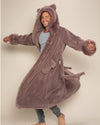 Mauve Cat Classic Faux Fur Robe | Men's