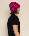 Pink Cheetah Faux Fur Beanie | Men's