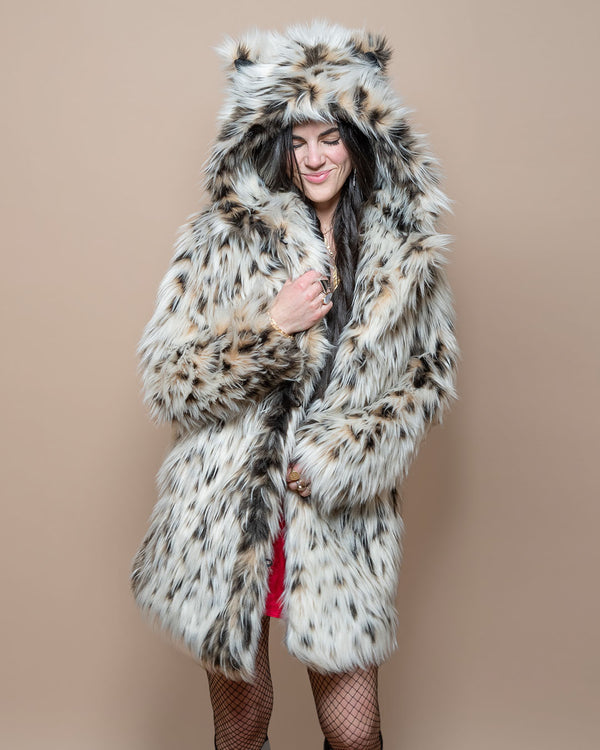 SpiritHoods Pink Cheetah Classic Collector Edition Faux Fur Coat | Women's S / pink/black/spotted