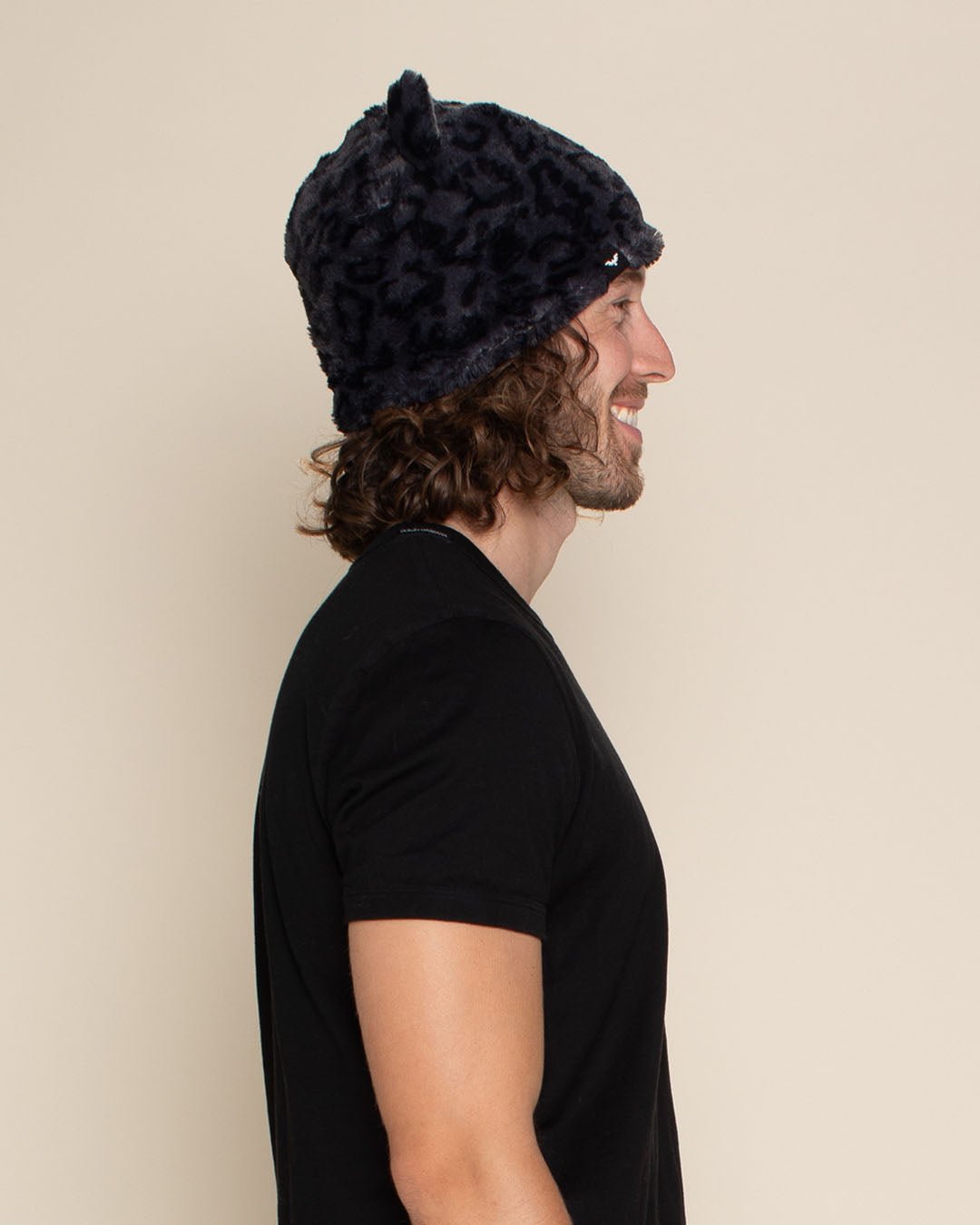 Slate Leopard Classic Faux Fur Beanie Men s SpiritHoods