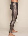 Men's Metallic Leggings | Bronze Python