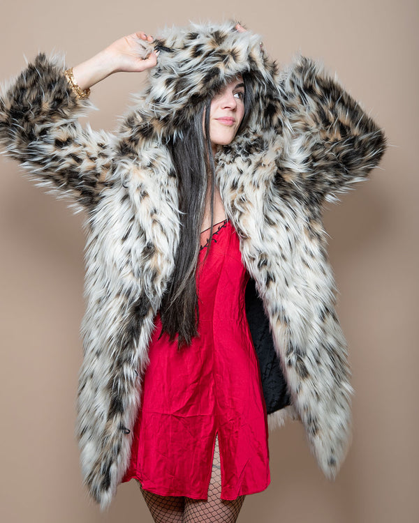 SpiritHoods Pink Cheetah Classic Collector Edition Faux Fur Coat | Women's S / pink/black/spotted