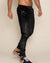 Black Snakeskin Velvet Slim Jogger | Men's