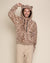 Classic Men's Fur Hoodie | Tan Leopard