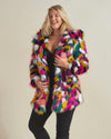 Rainbow Butterfly Hooded Faux Fur Coat | Women's - SpiritHoods