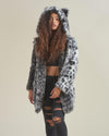 Classic Women's Faux Fur Coat | Snow Leopard