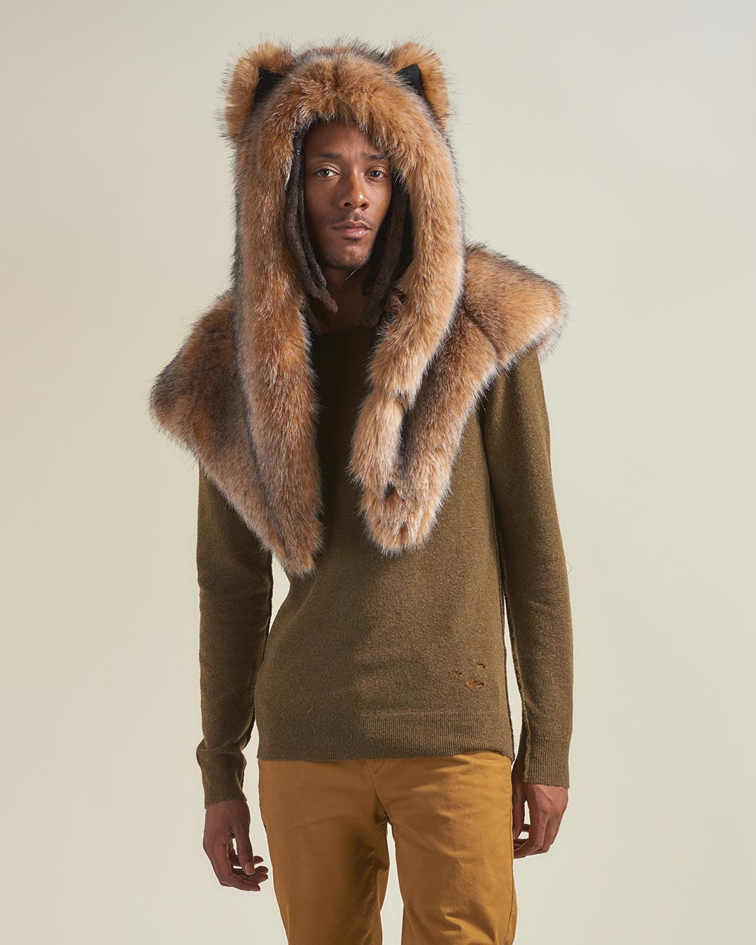 Coyote Luxe Collector Edition Faux Fur Shawl | Men&#39;s - SpiritHoods